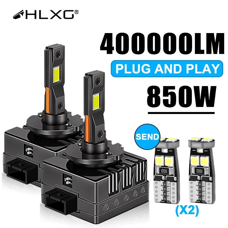 HLXG 850W D1S D3S LED Canbus Ʈ , CSP LED, 400000LM, D2S, D4S, D8S, HID, D1R, D2R, D3R, D4R, D8R, ڵ , 30 